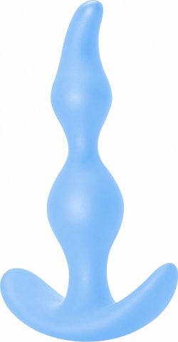   Bent Anal Plug Blue,   Bent Anal Plug Blue